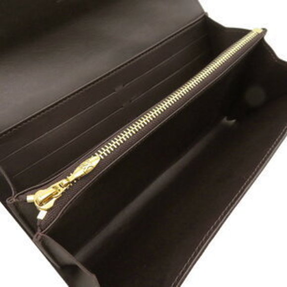 LOUIS VUITTON Long Wallet Portefeuille Sarah Amarant Bifold - Picture 7 of 11